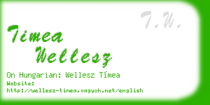timea wellesz business card