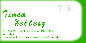 timea wellesz business card